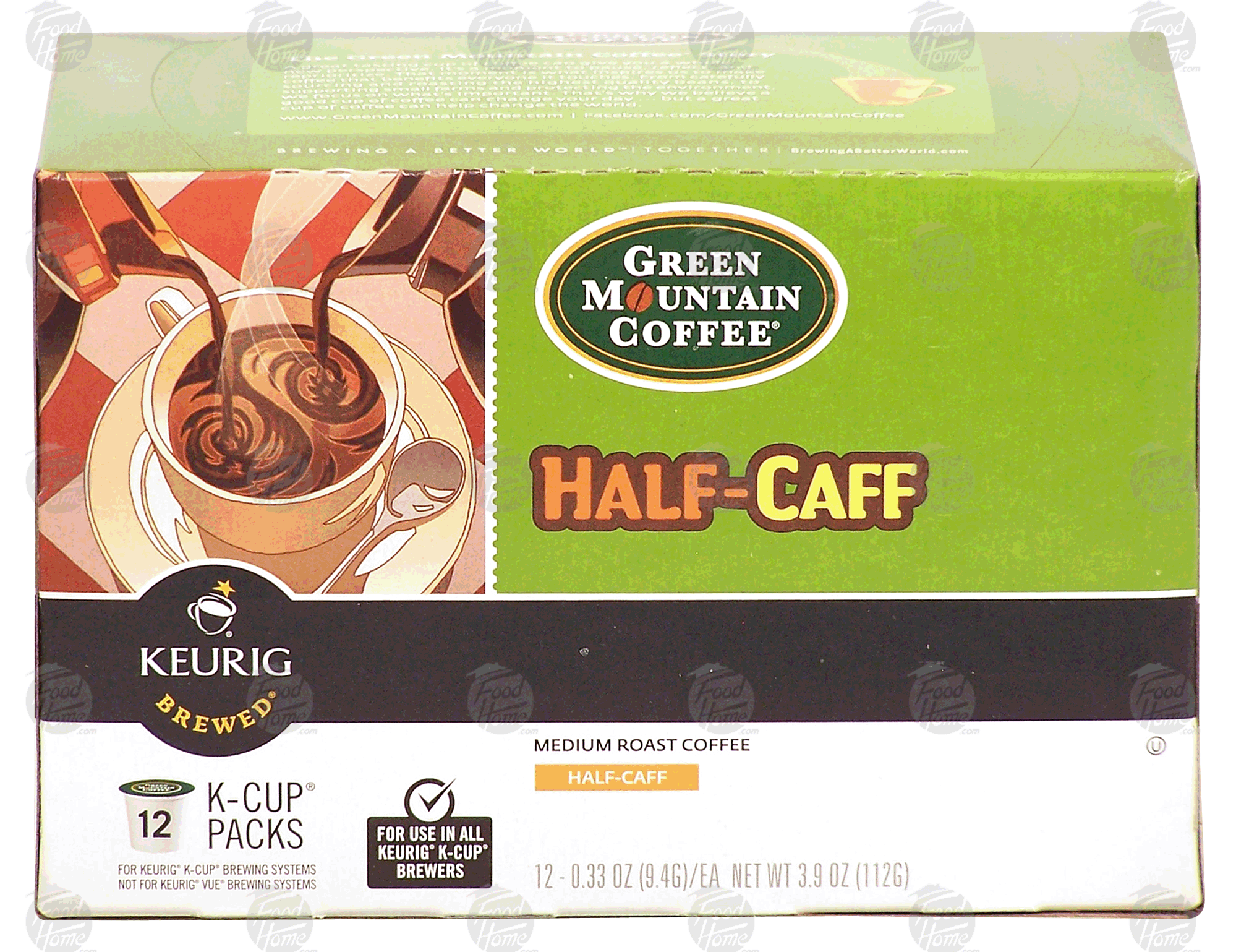 Keurig Green Mountain Coffee half-caff, medium roast coffee, 12 k-cups Full-Size Picture